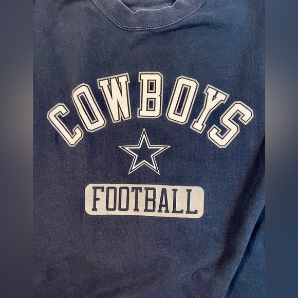 NFL Cowboys Official Navy Blue Crewneck Sweatshirt - Picture 5 of 5